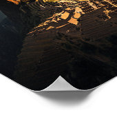 Machu Picchu bei Sonnenuntergang - Atemberaubendes Poster (Ecke)