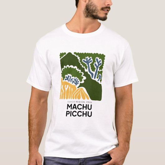Machu Picchu Cusco Peru abstrakter Reiseraum T-Shirt (Vorderseite)