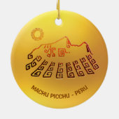 Machu Picchu Cusco Peru Keramik Ornament (Hinten)