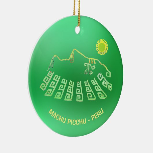 Machu Picchu Cusco Peru Keramik Ornament (Rechts)
