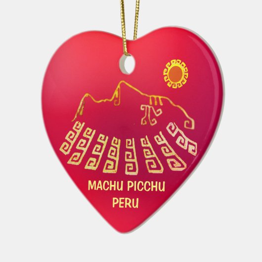 Machu Picchu Cusco Peru Keramik Ornament (Links)
