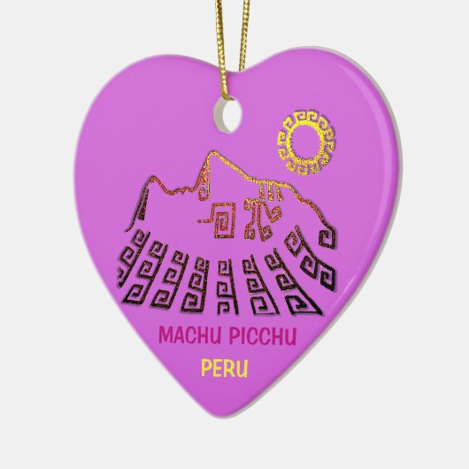Machu Picchu Cusco Peru Keramikornament (Links)