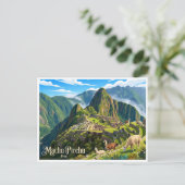 Machu Picchu Cusco Peru Postkarte (Stehend Vorderseite)