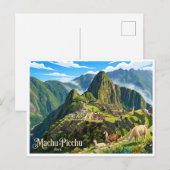 Machu Picchu Cusco Peru Postkarte (Vorne/Hinten)