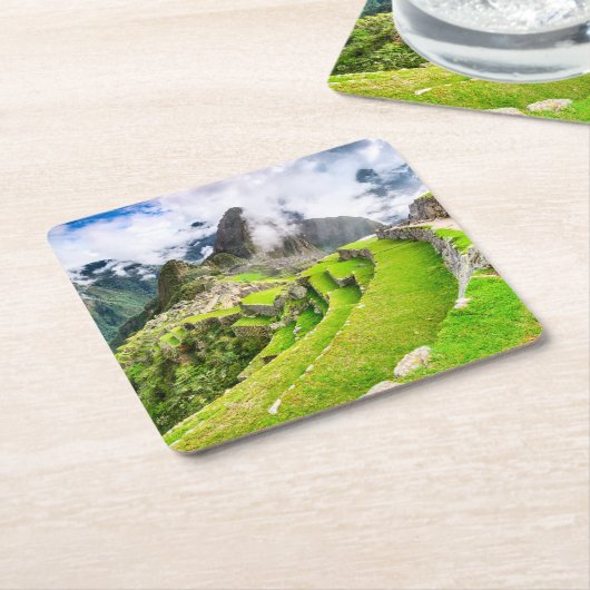 Machu Picchu, Cusco - Peru Rechteckiger Pappuntersetzer (angewinkelt)