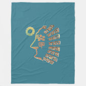 Machu Picchu Cusco Peru Zeichnend auf Aquamarin Fleecedecke (Vorderseite)