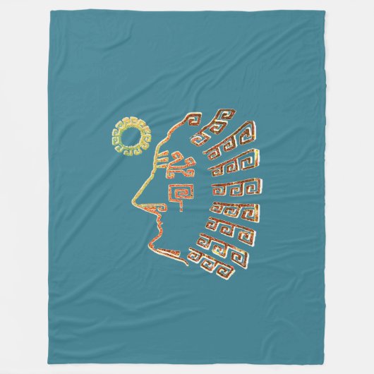 Machu Picchu Cusco Peru Zeichnend auf Aquamarin Fleecedecke (Vorderseite)