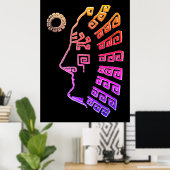 Machu Picchu Cusco Peru Zeichnend Poster (Heimbüro)