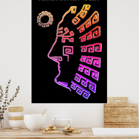 Machu Picchu Cusco Peru Zeichnend Poster (Küche)