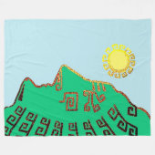 Machu Picchu Cusco Peru Zeichnung Fleece-Decke Fleecedecke (Vorderseite (Horizontal))