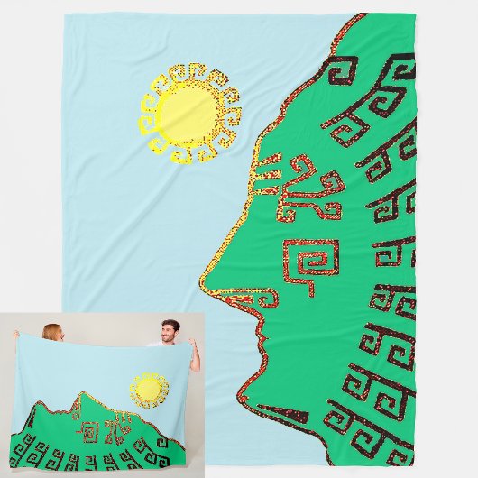 Machu Picchu Cusco Peru Zeichnung Fleece-Decke Fleecedecke