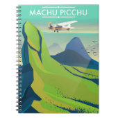 Machu Picchu Flugreiseplakat Notizblock (Vorderseite)