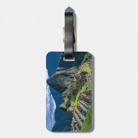 Machu Picchu Gepäckanhänger (Rückseite vertikal)