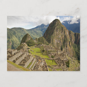 Machu Picchu, inca city in Peru postcard Postkarte