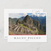 Machu Picchu, inca city in Peru Postkarte (Vorne/Hinten)