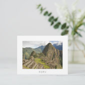 Machu Picchu, inca city in Peru weiße Postkarte (Stehend Vorderseite)