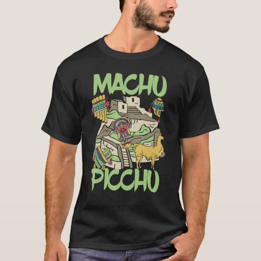 Machu Picchu Inca Peru Souvenir Ruined city South  T-Shirt (Vorderseite)