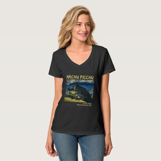 Machu Picchu Incan Citadel on Mountain T-Shirt (Vorderseite Vollansicht)