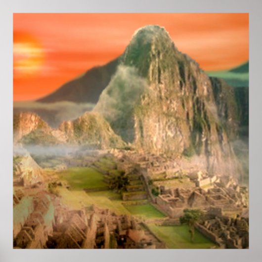 Machu Picchu Kunstposter Poster (Vorne)