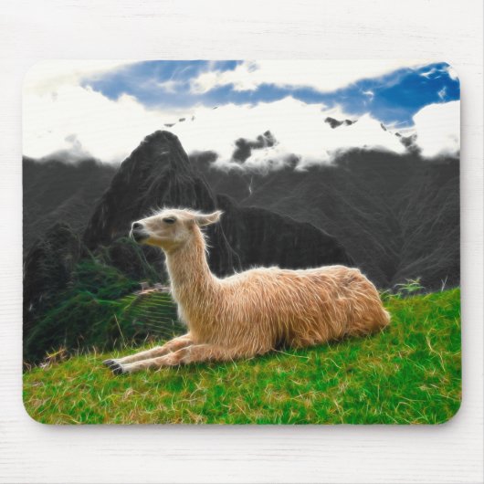 Machu Picchu Lama - Mousepad (Vorne)