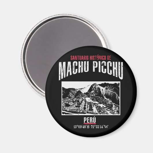 Machu Picchu Magnet (Vorderseite/Rückseite)