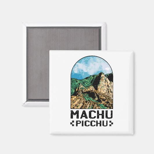 Machu Picchu Magnet (Vorderseite/Rückseite)