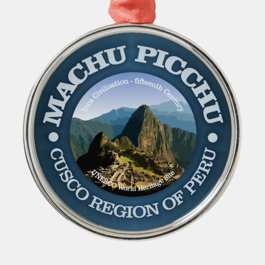 Machu Picchu Ornament Aus Metall (Vorne)