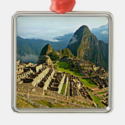 Machu Picchu Ornament Aus Metall (Vorne)