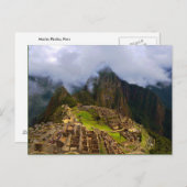 Machu Picchu Overlook, Peru Postkarte (Vorne/Hinten)