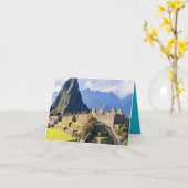 MACHU PICCHU - Peru - Ansicht Karte (Gelbe Blume)