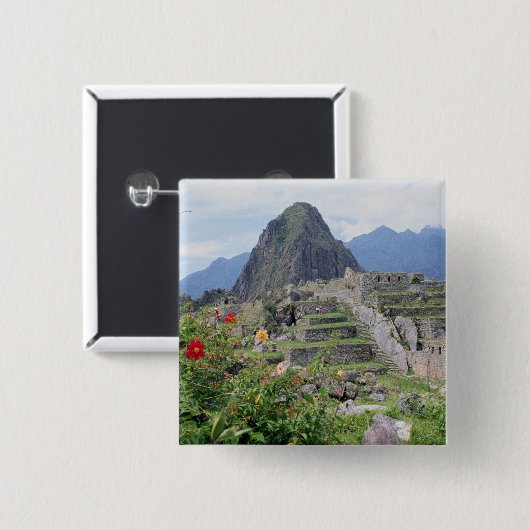 Machu Picchu, Peru Button (Vorne & Hinten)
