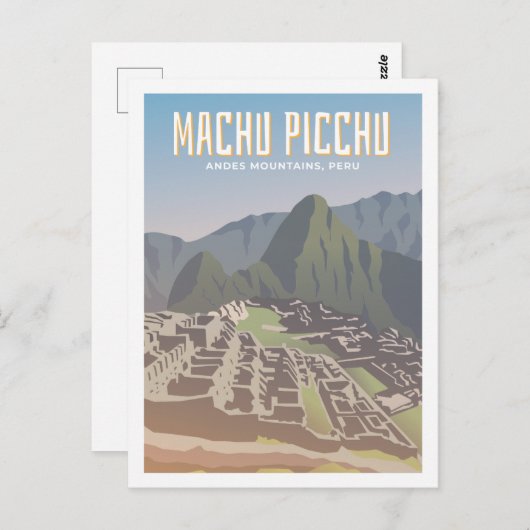 Machu Picchu Peru Der berühmte Platz Postkarte (Vorne/Hinten)