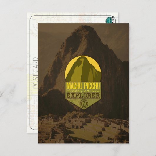 Machu Picchu Peru Explorer Travel Postcard Postkarte (Vorne/Hinten)