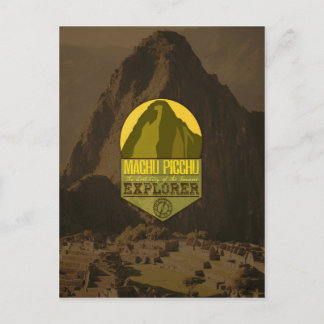 Machu Picchu Peru Explorer Travel Postcard Postkarte