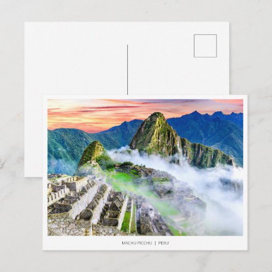 Machu Picchu, Peru Feiertagspostkarte (Vorne/Hinten)