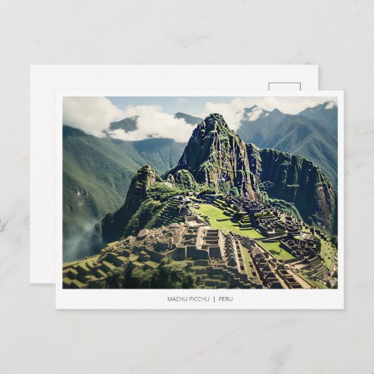 Machu Picchu, Peru Feiertagspostkarte (Vorne/Hinten)