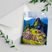 Machu Picchu Peru Gemälde Postkarte