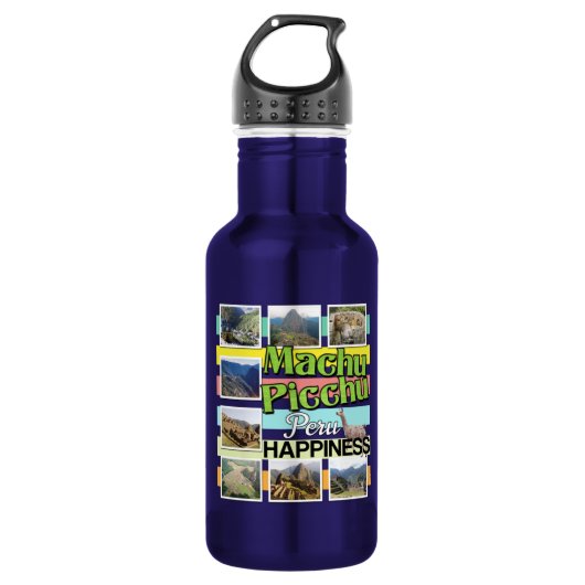 Machu Picchu Peru Glück Edelstahlflasche (Vorderseite)