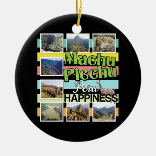 Machu Picchu Peru Glück Keramik Ornament (Vorne)