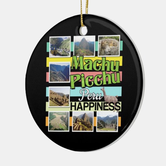 Machu Picchu Peru Glück Keramik Ornament (Links)