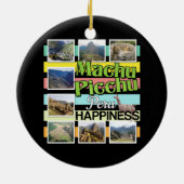 Machu Picchu Peru Glück Keramik Ornament (Hinten)