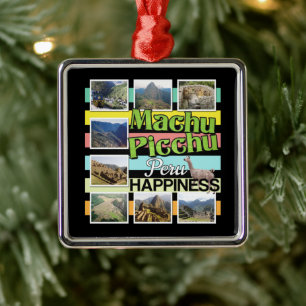 Machu Picchu Peru Glück Ornament Aus Metall