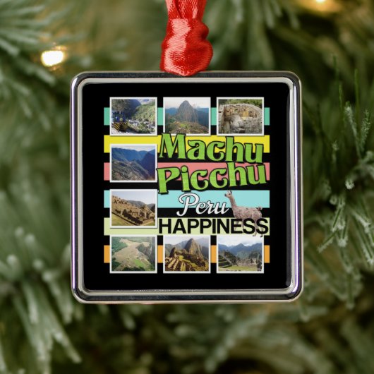 Machu Picchu Peru Glück Ornament Aus Metall (Baum)