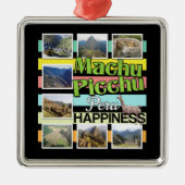 Machu Picchu Peru Glück Ornament Aus Metall (Vorne)