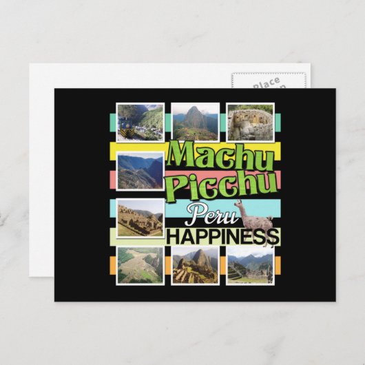 Machu Picchu Peru Glück Postkarte (Vorne/Hinten)