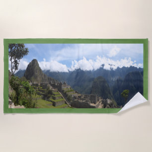 Machu Picchu Peru, grünes Strandtuch