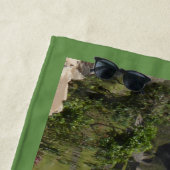 Machu Picchu Peru, grünes Strandtuch (Beispiel)