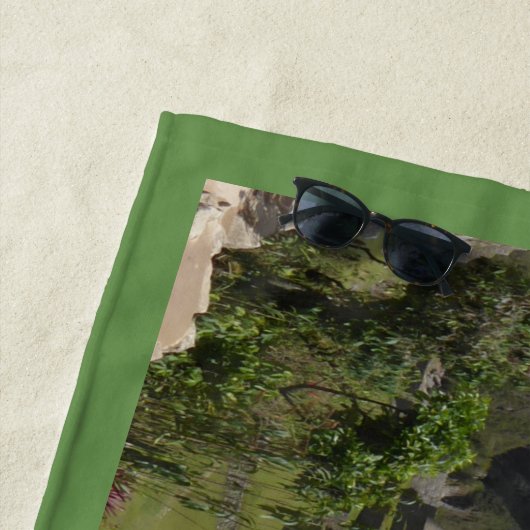 Machu Picchu Peru, grünes Strandtuch (Beispiel)