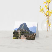 Machu Picchu Peru - Huayna Picchu Mountain Karte (Gelbe Blume)