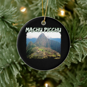 Machu Picchu Peru - Huayna Picchu Mountain Keramik Ornament